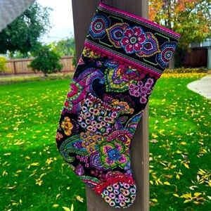 NWOT Vera Bradley Christmas Stocking | Retired Symphony in Hue Paisley Floral